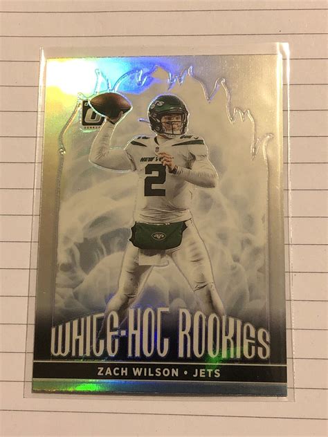 2021 Donruss Optic Zach Wilson White Hot Rookies Holo Prizm RC WHR 1