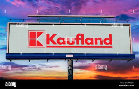 Advertisement Billboard Displaying Logo Of Kaufland Stock Photo Alamy