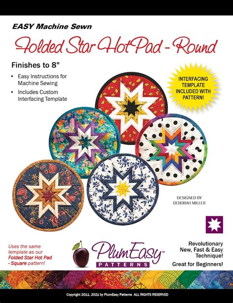 Folded Star Hot Pad Kit Round Or Square Scented Garden Butterflies Etsy