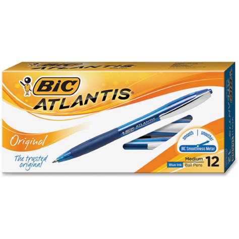 Bic Glide Retractable Ballpoint Pens Medium Point Mm Clear