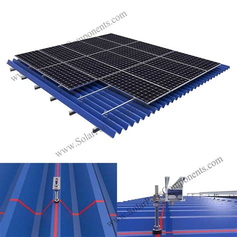 solar panel metal roof mounts and racking system