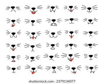 Cats Mouth Emotions Cat Happiness Pet Stock Vector (Royalty Free) 2433488255 | Shutterstock