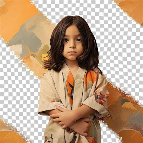 Premium Psd Serious South Asian Preschooler Relieved Artist Stance