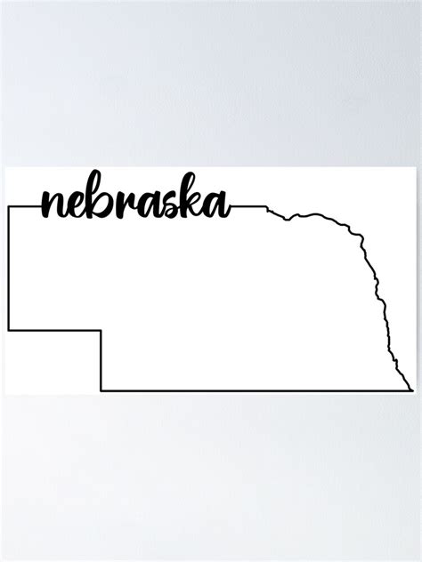 "Nebraska State Outline" Poster for Sale by EvolvClothing | Redbubble