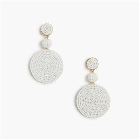 Factory Large Circle Beaded Statement Earrings For Women