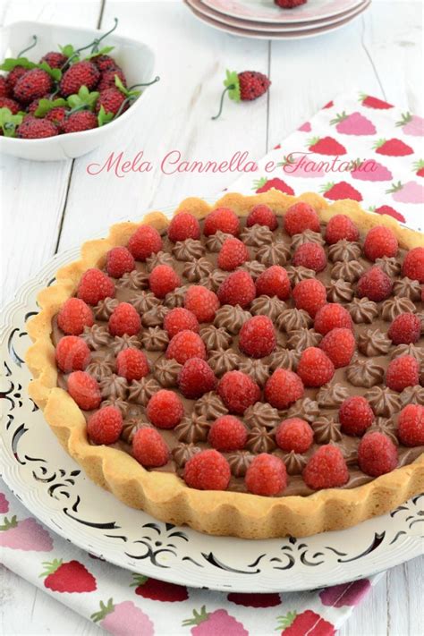 Crostata Ai Lamponi Con Crema Pasticcera Al Cioccolato