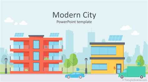 Free Modern City Vectors Powerpoint Template Designhooks