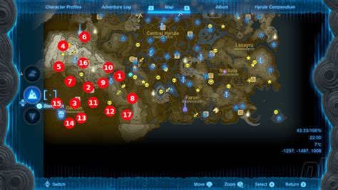 Tutte Le Posizioni Sulla Mappa Dei Santuari Di Zelda Tears Of The Kingdom