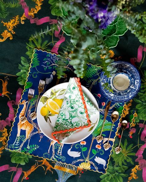 Maiolica Napkins In Grenadine The Lemontree Collective