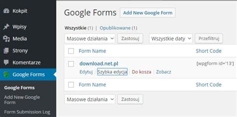 Jak dodać Formularze Google do Wordpress