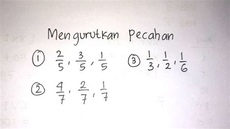 Detail Contoh Urutan Pecahan Dari Yang Terkecil Koleksi Nomer 8