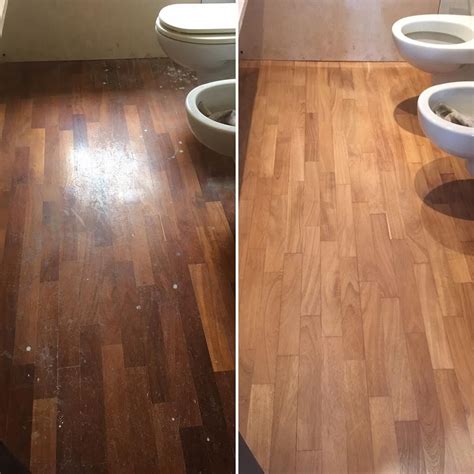 Prima E Dopo Levigatura Parquet Senza Polvere E Verniciatura Ecologica