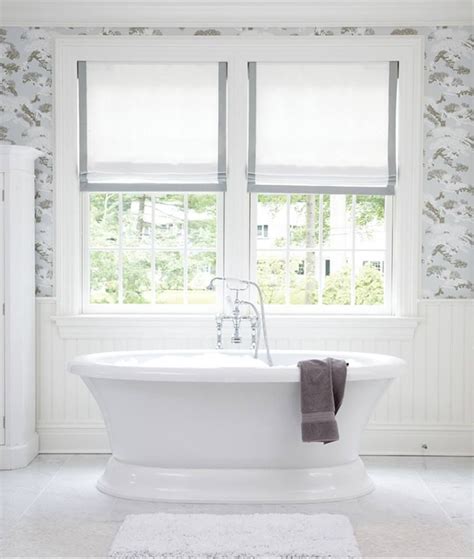 Sensational Roman Shades For Small Bathroom Window Off White Curtains