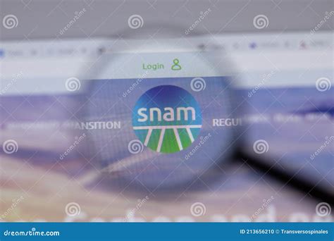 New York, USA - 18 March 2021: Snam Company Logo Icon on Website, Illustrative Editorial ...