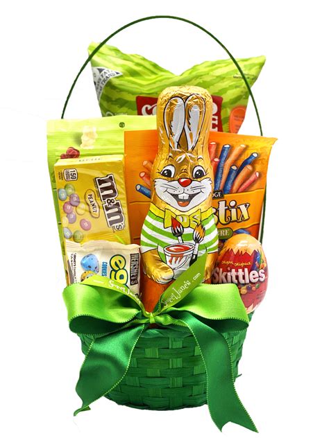 Easter Gift Baskets | Chocolate Bunny Basket - A Delightful Gift Filled ...