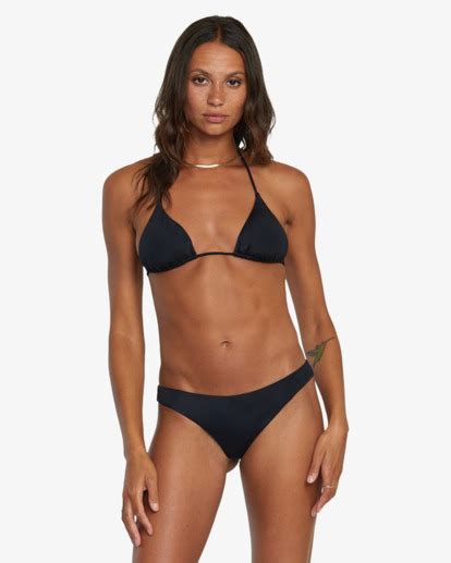 Solid Halter Triangle Bikini Top RVCA