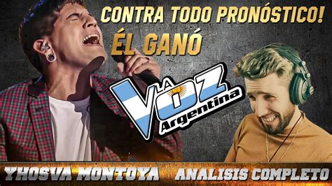 ANÁLISIS Yhosva Montoya GANADOR La Voz Argentina Teté Llosas YouTube