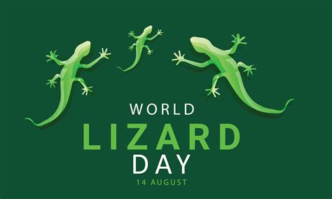 World Lizard Day Background Banner Card Poster Template Vector