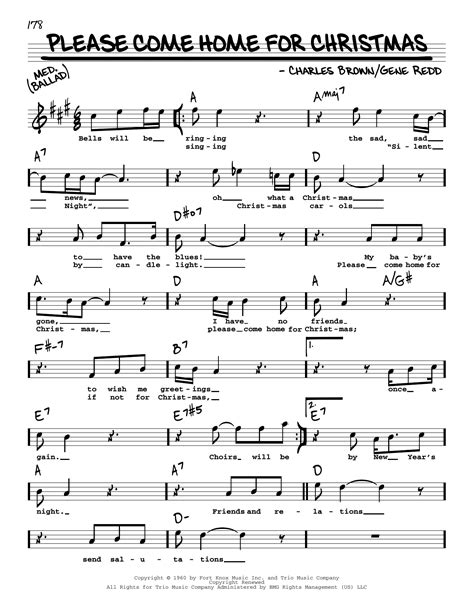 Download Charles Brown "Please Come Home For Christmas" Sheet Music ...