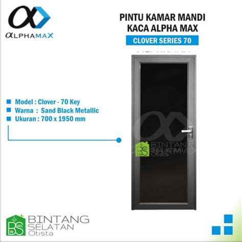 Jual Pintu Kamar Mandi Kaca Alphamax Door Clover Series Clover