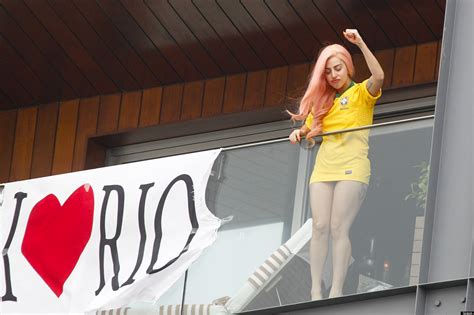 Lady Gaga Shows Off Her New Pink Hair And Her Love For Rio In Brazil