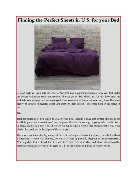 Ppt The Ultimate Guide To Choosing The Perfect Bed Sheets Powerpoint