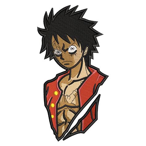 Luffy Rage Embroidery Design - One Piece | Embroiplanet