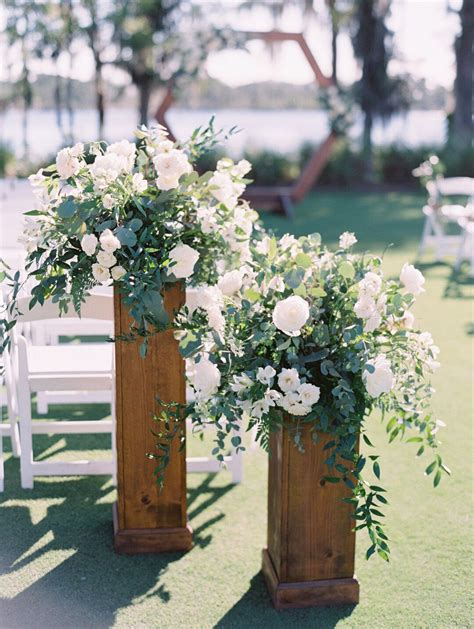 Bluegrass Chic Rustic White And Green Altar Pieces Wedding Alter