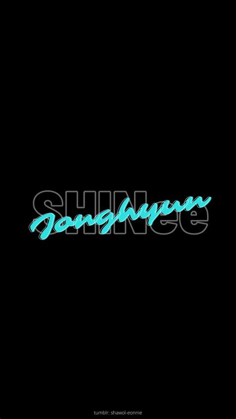 Shinee Jonghyun Simple Minimalist Name Wallpaper Jonghyun Shinee