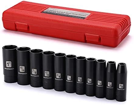 Mixpower Piece Inch Drive Deep Impact Socket Master Set With