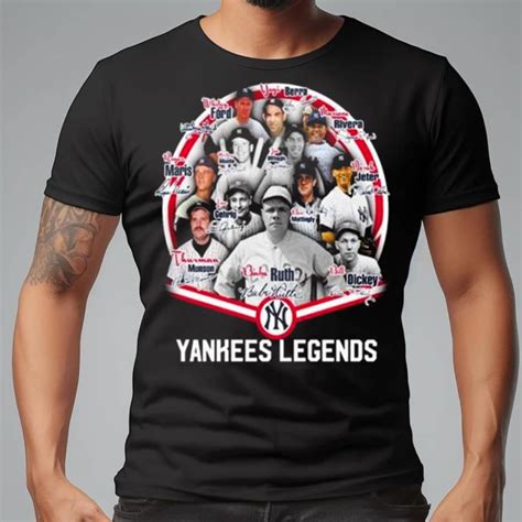 New York Yankees Legend All Players Signatures 2023 Shirt - TigerSweat