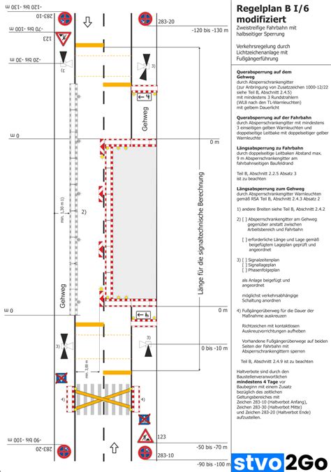 Baustelle Mit Ampel Nach Regelplan Rsa Stvo Go