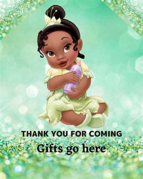 Baby Tiana Favors Sign Baby Tiana Please Take One Sign The Princess