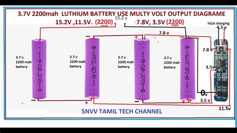 How To Make A 4s 37v 22a 18650 Rechargeable Battery Multy Volt 37v78v115v152v Youtube