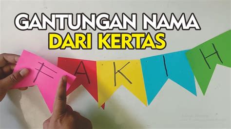 Cara Membuat Kartu Nama Dari Kertas Origami Gantungan Nama Kelas Youtube