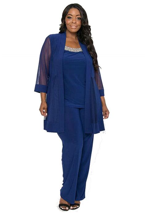 Plus Size Formal Pant Suits For Women With Low Price