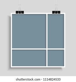 Templates Collage Three Frames Photos Parts Stock Vector Royalty Free