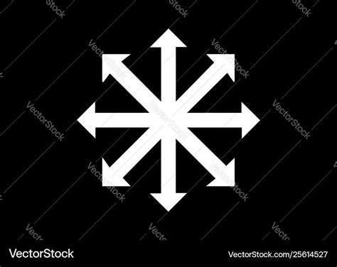 Symbol chaos isolated on black Royalty Free Vector Image