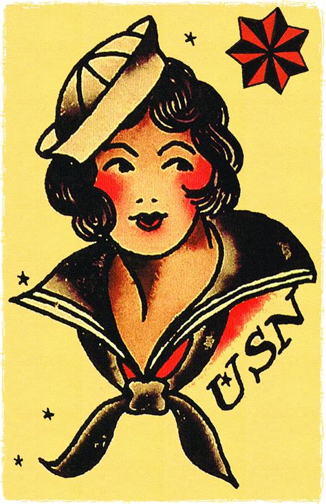 Navy Pin Up Girl Tattoos New School