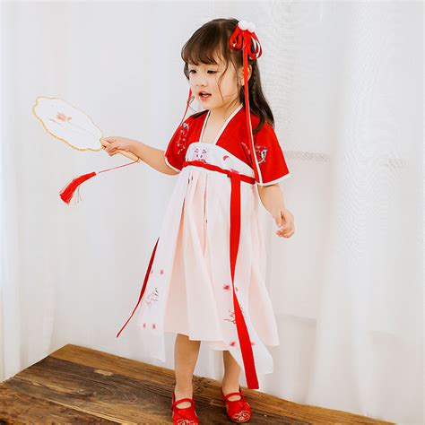 Meisjes Hanfu Kostuum Chinese Stijl Zomer Kleding Grandado