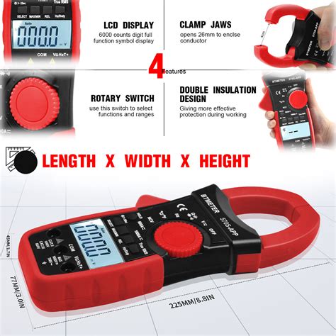 Digital Zangen Multimeter Ac Dc Zangenmessger T Stromzange Bluetooth