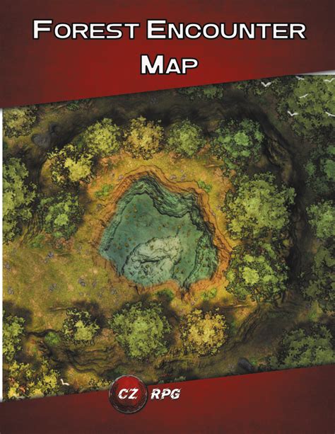 Forest Encounter Map CZRPG Battlemaps Dungeon Masters Guild