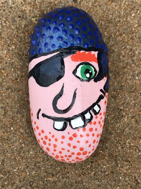 Goofy Pirate Painted Rock Pirate Rock Painted Rocks Rock