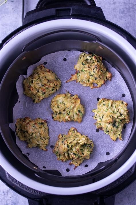 Air Fryer Zucchini Fritters My Forking Life