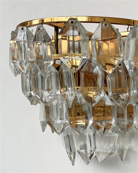 Bakalowits Crystal And Gilded Brass Sconces Vintage Collection Remains Lighting Company