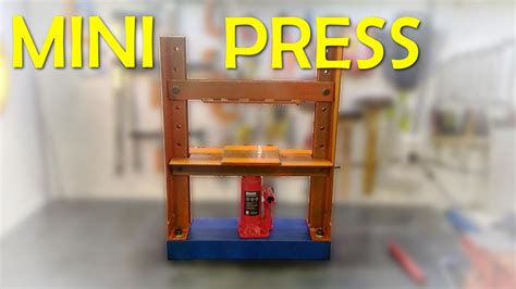 Mini Hydraulic Press Machine From Scrap Using 3 Tonn Jack Diy At Home Mp4 Youtube