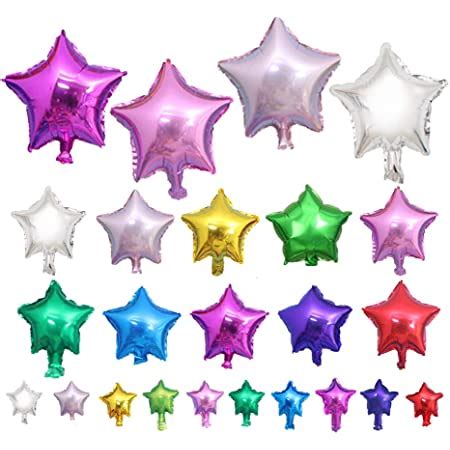 Amazon AnnoDeel 50 Pcs 10 Inch Star Balloons Foil Balloons Party