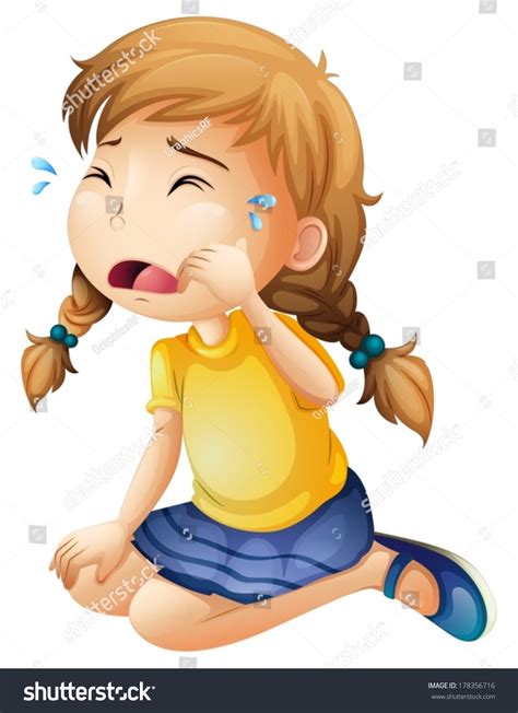 Crying Children Clipart Black