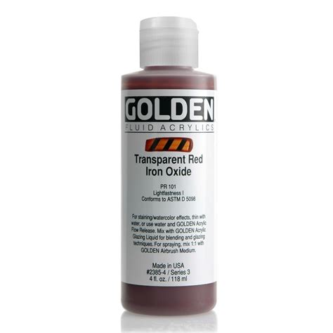 Buy Golden Fluid Acrylic Oz Transp Red Iron Ox