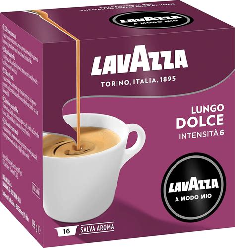 Lavazza A Modo Mio Lungo Dolce Coffee Capsules 16 Count Pack Of 6 96